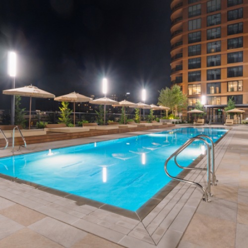 Pool image at night