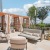 Cabanas with curtains on rooftop deck of Stella at Star Metals in West Midtown Atlanta