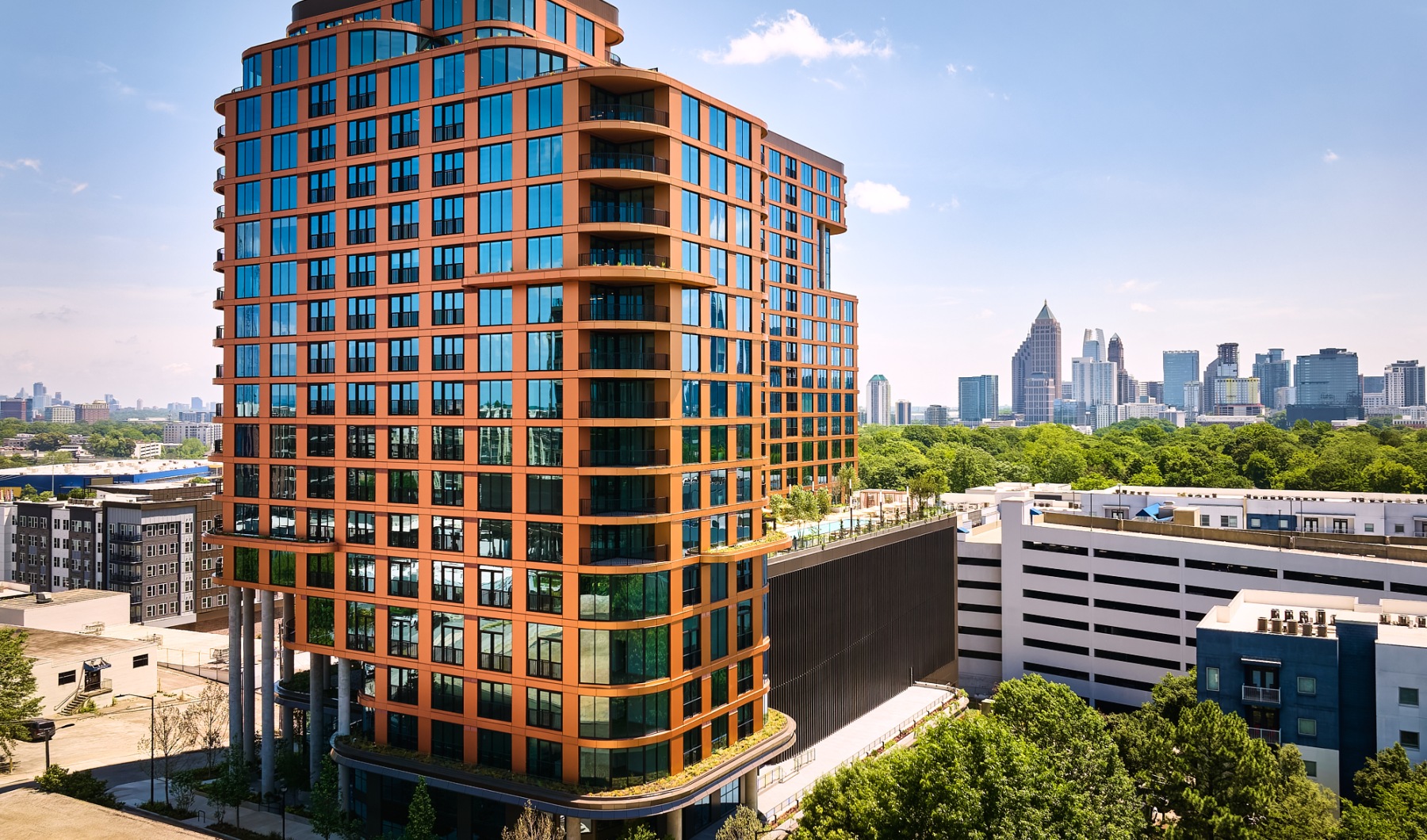 Gorgeous Copper Building with Terraces in West Midtown