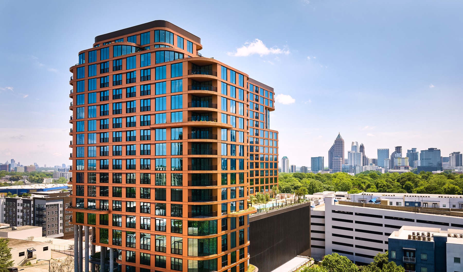 Gorgeous Copper Building with Terraces in West Midtown