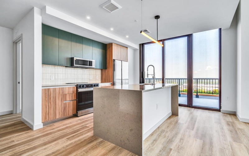 Waterfall Countertop in West Midtown at Stella